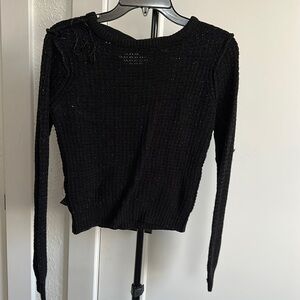 Black Woven Sweater